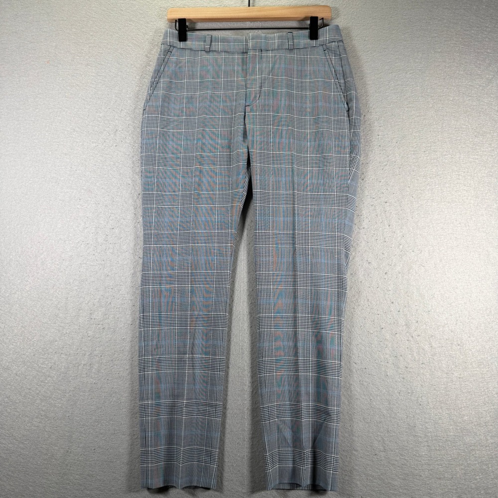 Banana Republic Ryan Plaid Slim Ankle Pants‎ Womens 2S Wool Blend